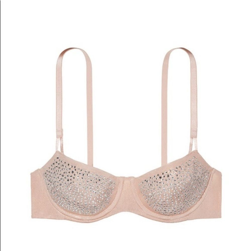34A Victoria's Secret Rhinestones Beige Bra - Picture 13 of 13